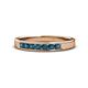 1 - Kathiryn 2.70 mm Blue Diamond 7 Stone Wedding Band 