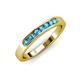3 - Kathiryn 2.70 mm London Blue Topaz 7 Stone Wedding Band 