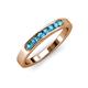 3 - Kathiryn 2.70 mm London Blue Topaz 7 Stone Wedding Band 