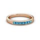 2 - Kathiryn 2.70 mm London Blue Topaz 7 Stone Wedding Band 