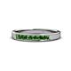 1 - Kathiryn 2.70 mm Green Garnet 7 Stone Wedding Band 