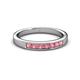 2 - Kathiryn 2.70 mm Pink Tourmaline 7 Stone Wedding Band 