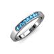 3 - Kathiryn 2.70 mm Blue Topaz 7 Stone Wedding Band 