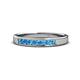 1 - Kathiryn 2.70 mm Blue Topaz 7 Stone Wedding Band 