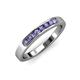3 - Kathiryn 2.70 mm Iolite 7 Stone Wedding Band 