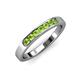 3 - Kathiryn 2.70 mm Peridot 7 Stone Wedding Band 