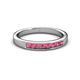 2 - Kathiryn 2.70 mm Rhodolite Garnet 7 Stone Wedding Band 