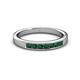 2 - Kathiryn 2.70 mm Emerald 7 Stone Wedding Band 