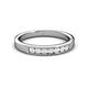 2 - Kathiryn 2.70 mm White Sapphire 7 Stone Wedding Band 
