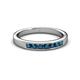 2 - Kathiryn 2.70 mm Blue Diamond 7 Stone Wedding Band 