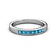 2 - Kathiryn 2.70 mm London Blue Topaz 7 Stone Wedding Band 