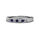 1 - Kathiryn 2.70 mm Blue Sapphire and Diamond 7 Stone Wedding Band 
