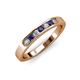 3 - Kathiryn 2.70 mm Blue Sapphire and Diamond 7 Stone Wedding Band 