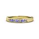 1 - Kathiryn 2.70 mm Tanzanite and Diamond 7 Stone Wedding Band 