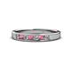 1 - Kathiryn 2.70 mm Rhodolite Garnet and Diamond 7 Stone Wedding Band 