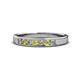 1 - Kathiryn 2.70 mm Yellow Sapphire and Diamond 7 Stone Wedding Band 