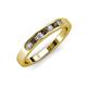 3 - Kathiryn 2.70 mm Smoky Quartz and Diamond 7 Stone Wedding Band 