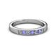 2 - Kathiryn 2.70 mm Tanzanite and Diamond 7 Stone Wedding Band 
