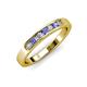 3 - Kathiryn 2.70 mm Tanzanite and Diamond 7 Stone Wedding Band 