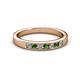 2 - Kathiryn 2.70 mm Green Garnet and Diamond 7 Stone Wedding Band 