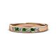 1 - Kathiryn 2.70 mm Green Garnet and Diamond 7 Stone Wedding Band 