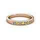 2 - Kathiryn 2.70 mm Yellow Sapphire and Diamond 7 Stone Wedding Band 