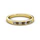 2 - Kathiryn 2.70 mm Smoky Quartz and Diamond 7 Stone Wedding Band 