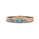 1 - Kathiryn 2.70 mm London Blue Topaz and Diamond 7 Stone Wedding Band 