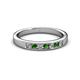 2 - Kathiryn 2.70 mm Green Garnet and Diamond 7 Stone Wedding Band 