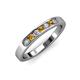 3 - Kathiryn 2.70 mm Citrine and Diamond 7 Stone Wedding Band 