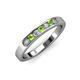 3 - Kathiryn 2.70 mm Peridot and Diamond 7 Stone Wedding Band 