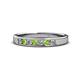 1 - Kathiryn 2.70 mm Peridot and Diamond 7 Stone Wedding Band 