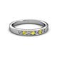 2 - Kathiryn 2.70 mm Yellow Sapphire and Diamond 7 Stone Wedding Band 