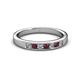 2 - Kathiryn 2.70 mm Ruby and Diamond 7 Stone Wedding Band 