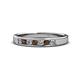 1 - Kathiryn 2.70 mm Smoky Quartz and Diamond 7 Stone Wedding Band 