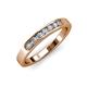 3 - Kathiryn 2.70 mm Diamond 7 Stone Wedding Band 