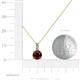 4 - Celyn Red Garnet and Diamond Pendant 