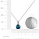 4 - Celyn Blue and White Diamond Pendant 