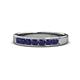 1 - Kathiryn 3.00 mm Blue Sapphire 7 Stone Wedding Band 