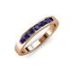 4 - Kathiryn 3.00 mm Blue Sapphire 7 Stone Wedding Band 