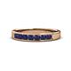 1 - Kathiryn 3.00 mm Blue Sapphire 7 Stone Wedding Band 