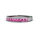 1 - Kathiryn 3.00 mm Pink Sapphire 7 Stone Wedding Band 