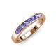 4 - Kathiryn 3.00 mm Tanzanite 7 Stone Wedding Band 