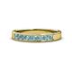1 - Kathiryn 3.00 mm Aquamarine 7 Stone Wedding Band 