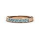 1 - Kathiryn 3.00 mm Aquamarine 7 Stone Wedding Band 