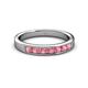 3 - Kathiryn 3.00 mm Pink Tourmaline 7 Stone Wedding Band 