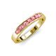 4 - Kathiryn 3.00 mm Pink Tourmaline 7 Stone Wedding Band 