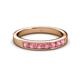 3 - Kathiryn 3.00 mm Pink Tourmaline 7 Stone Wedding Band 