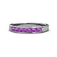 1 - Kathiryn 3.00 mm Amethyst 7 Stone Wedding Band 