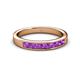 3 - Kathiryn 3.00 mm Amethyst 7 Stone Wedding Band 